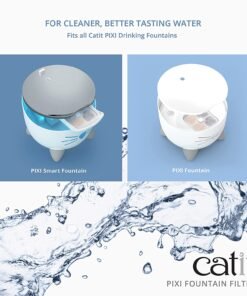 Second image of Catit PIXI Cat Drinking Fountain Filter, Replacement Triple Action Water Filter, 3-Pack