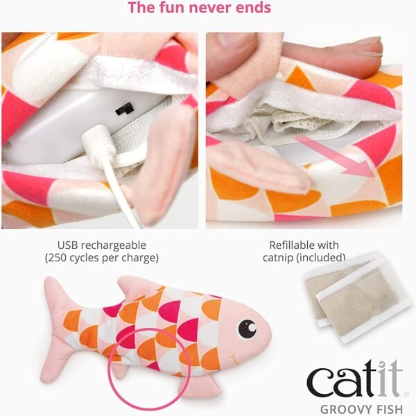 Second image of Catit Groovy Fish Pink